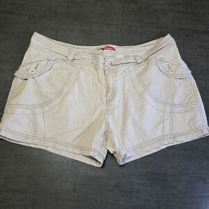 Unionbay Junior Size 13 Beige Cotton Cargo Shorts Casual Utility Style